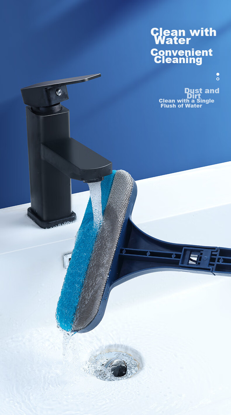 BAOJIAJIE [Yang Mi's Choice] Extended Window Screen Brush, No-Disassembly Cleaning Tool for Window Screens, Dual-Purpose Scraper And Brush with Bidirectional Bristles 8