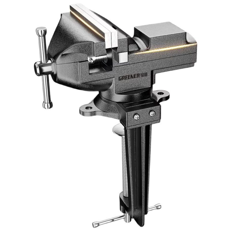 Jingkai Bench Vise, Small Multi-Functional Household 360° Rotatable Mini Vise, Workbench Vise