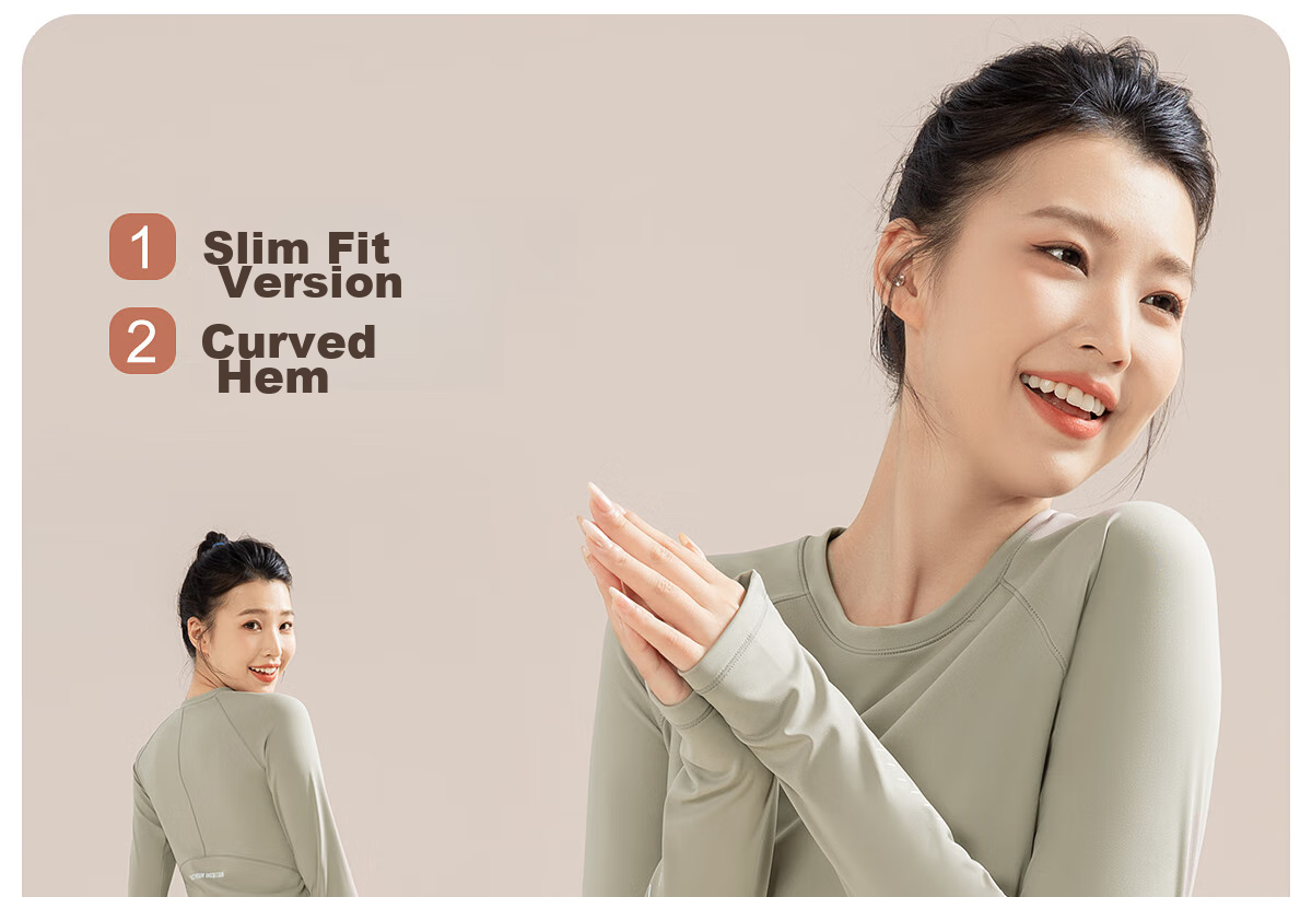 361° Sports Top, Yoga Wear, Women's Long-Sleeve T-Shirt, Autumn Quick-Dry Shirt, Loose-Fitting Running And Fitness Wear for Wome 9