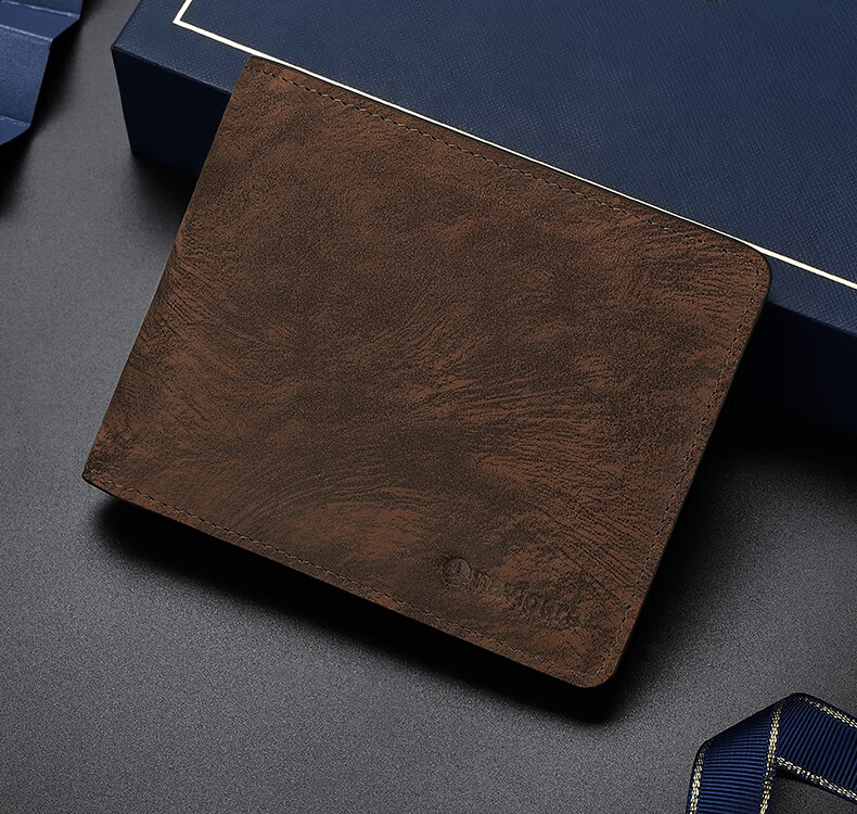 Navigare Italian Small Sailboat Wallet, Men's Vintage Genuine Leather Short Wallet, Men's Card Holder Gift Box, Birthday Present 3
