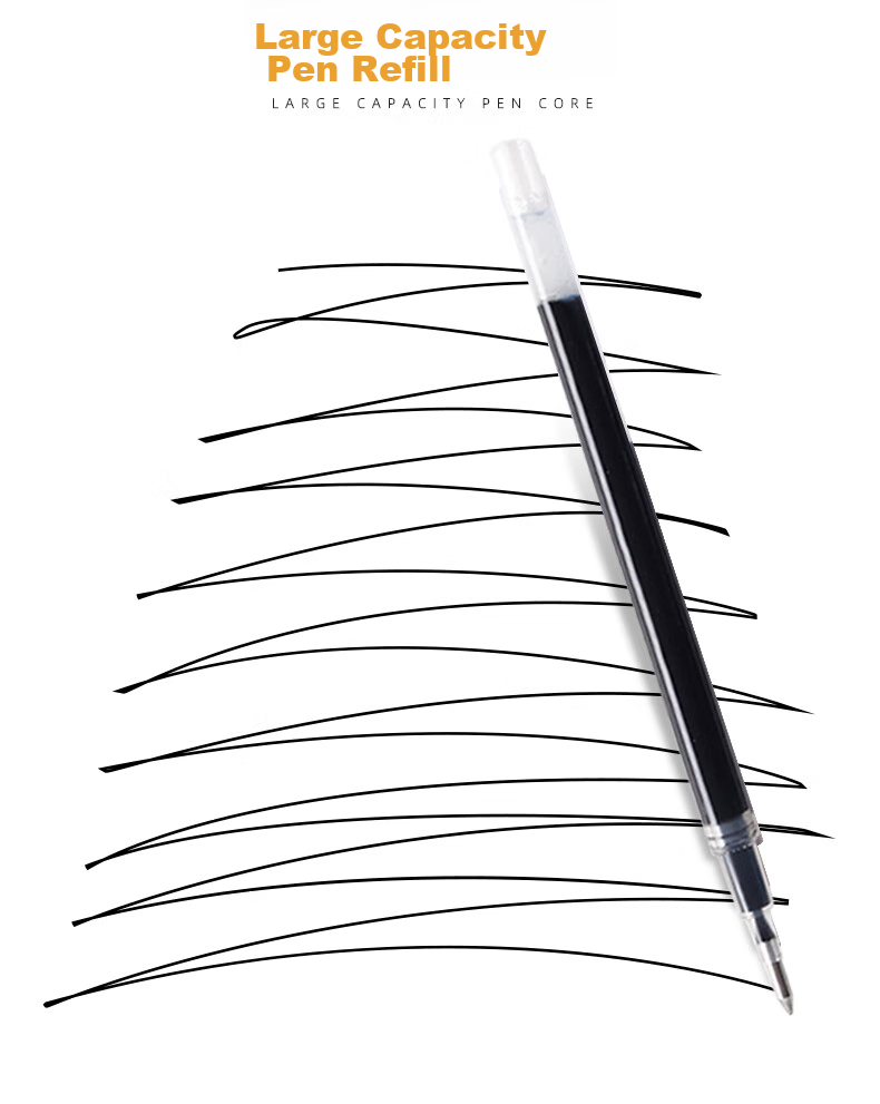Genvana [12 Large Capacity] Stationery 0.7mm Black Gel Pen, Signing Pen, Wear-Resistant Tip Office Signing Pen Frosted Barrel Gel Pen G-1327 7