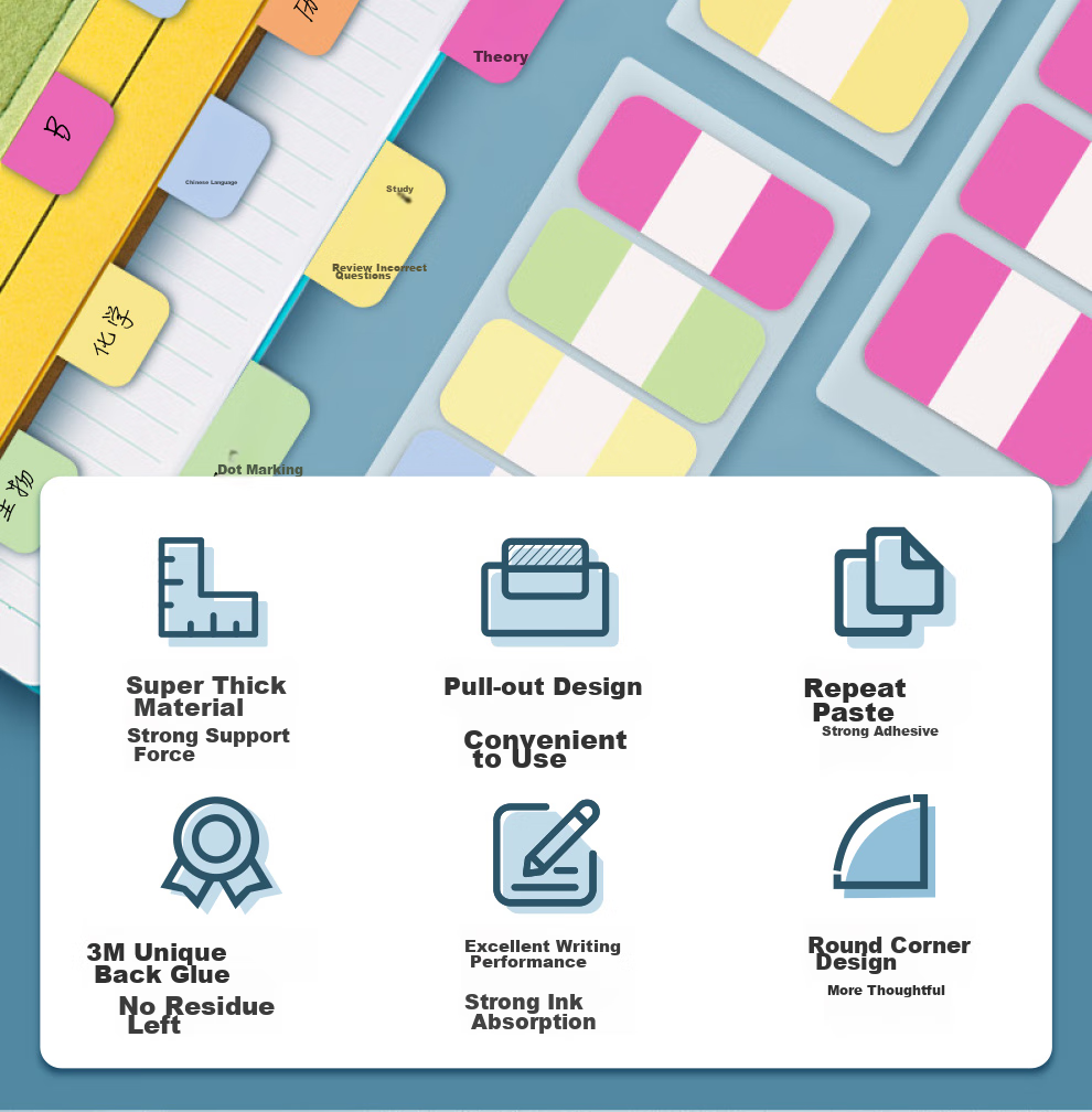 3M Sticky Notes, Memo Pads/Note Pads/Post-It Notes/Label Paper, Pull-Out Thick Labels, Office Supplies, School Stationery, Pink Set, 686-DP 1
