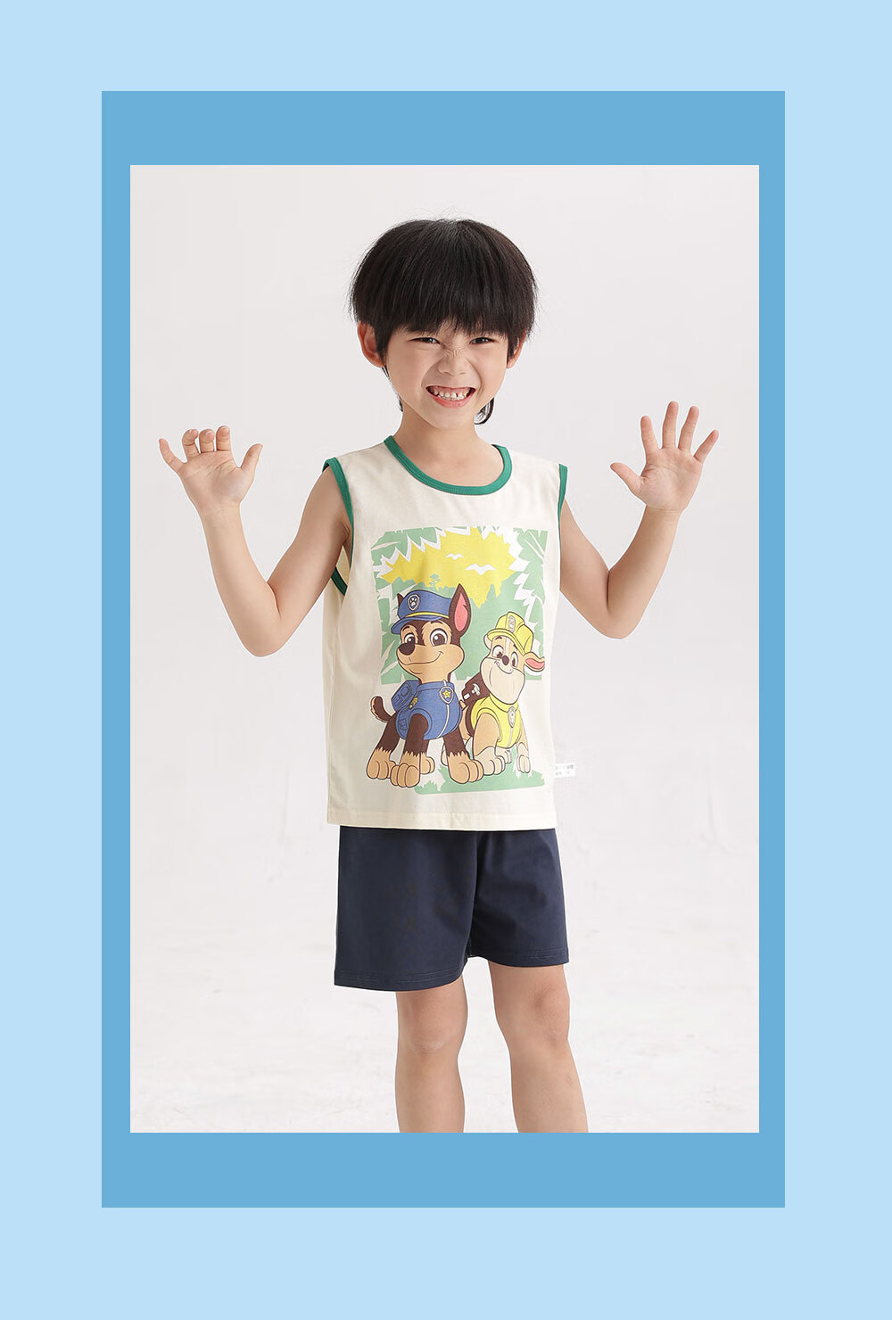 PAW PATROL Children's Vest, Boys' Class A Cartoon Undershirt, Summer Breathable Baby Sleeveless T-Shirt, PA1916P2, Size 110 6