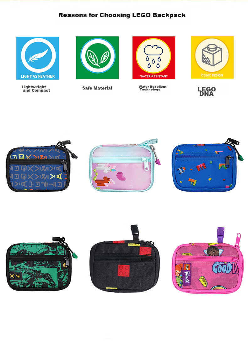 LEGO Card Holder Coin Purse Children's Bus Card Holder Neck Strap Easy-To Buckle Phantom Ninja Green 20063 5