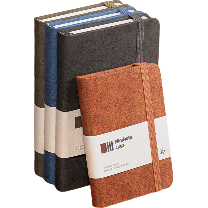 Deli A6/96 Sheets Portable Notebook, Creative Pocket-Sized Mini Notebook, Memo Pad, Diary, Vocabulary Book, Planner, Black BP118