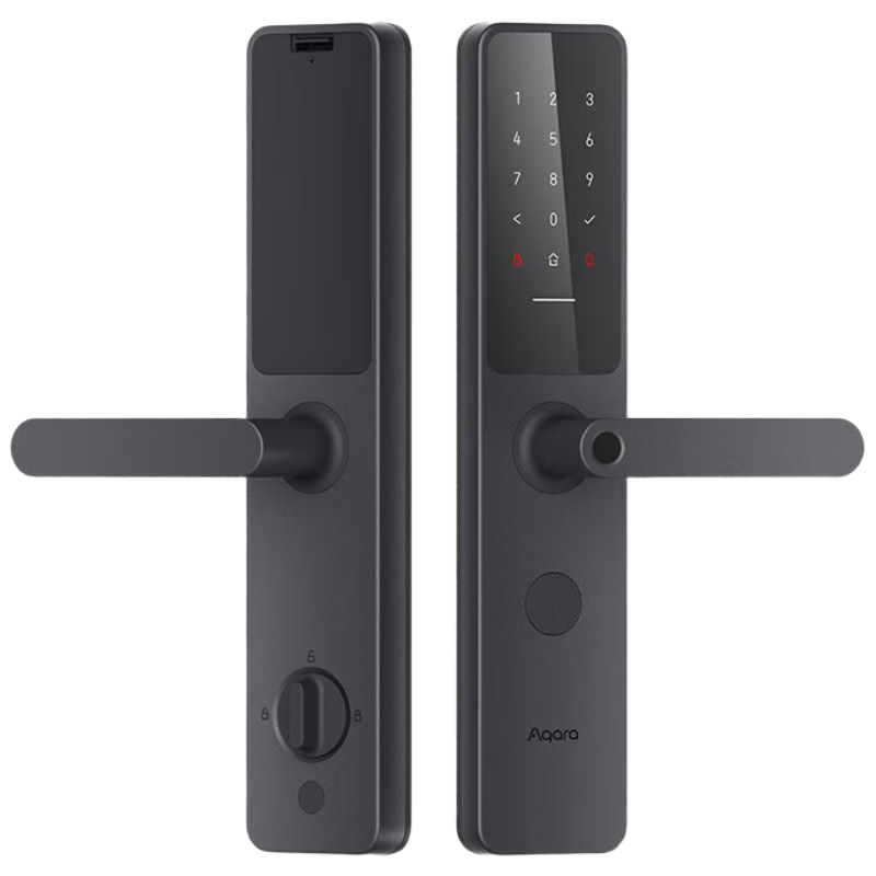 Aqara Smart Lock A100 Pro Fingerprint Lock, Apple Home Key Integrated, Apple HomeKit Compatible, Carbon Black