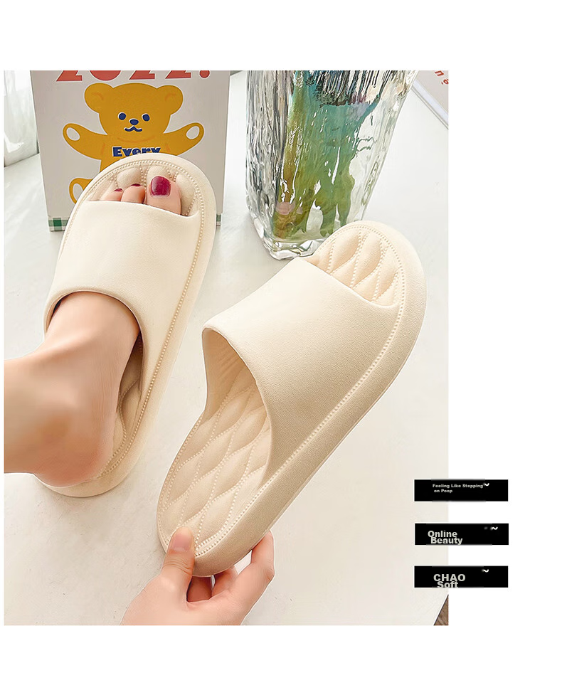IQGD Slippers for Men And Women, Indoor And Outdoor Home Casual Simple Bathroom Slippers, Couple Style, 1819 White, Size 36-37 7