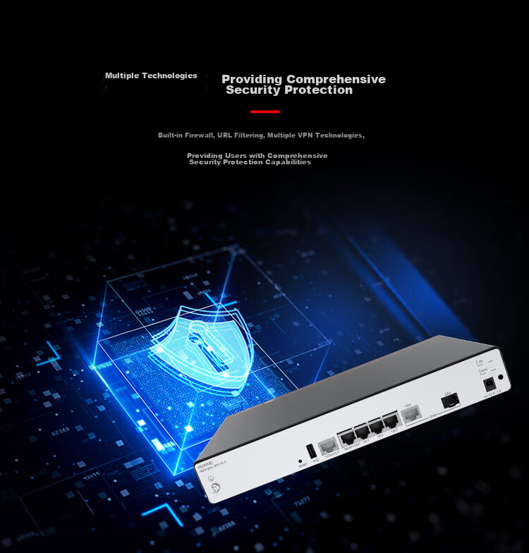 HUAWEI AR611E-S Enterprise-Grade Router Dual-Core 1*GE Combo WAN Port + 4*GE LAN Ports with Machine Capacity for up to 250 Devices Rack-Mountable PC Secure Router Networking 4
