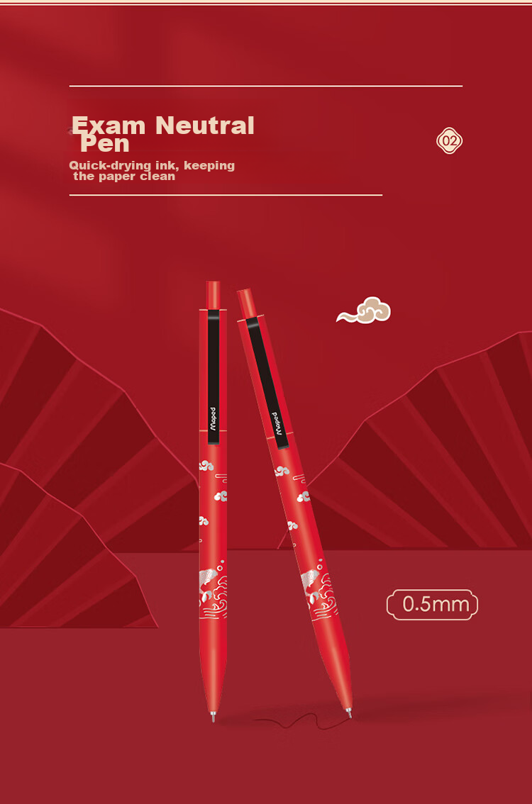 Maped 2B Answer Sheet Exam Set for Middle And High School Exams, Civil Service And Graduate School Entrance Exams, 2B Exam Marking Pencil Set with Automatic Lead Sharpener, 897541CH [Red/3-Piece Set] 6