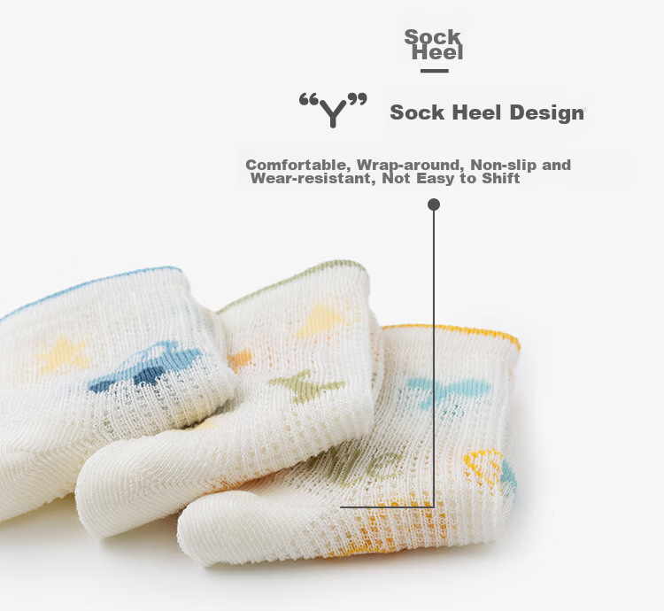 Niduoxiong Children's Socks, Summer Baby Mesh Socks, Loose-Top Thin Cotton Socks for Boys, Newborn Socks for Kids 8