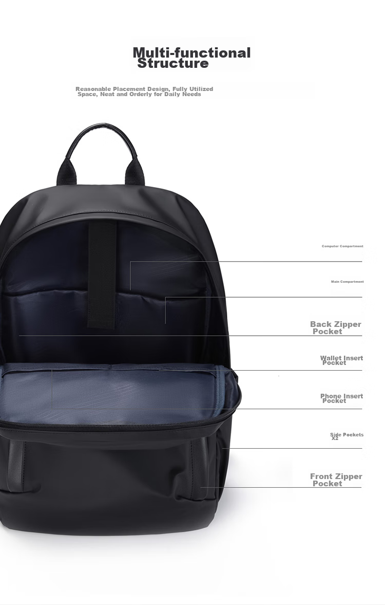 GOLF Backpack for Men, Water-Resistant Backpack, 15.6-Inch Laptop Bag, Student Bookbag, Business Casual Travel Backpack 16