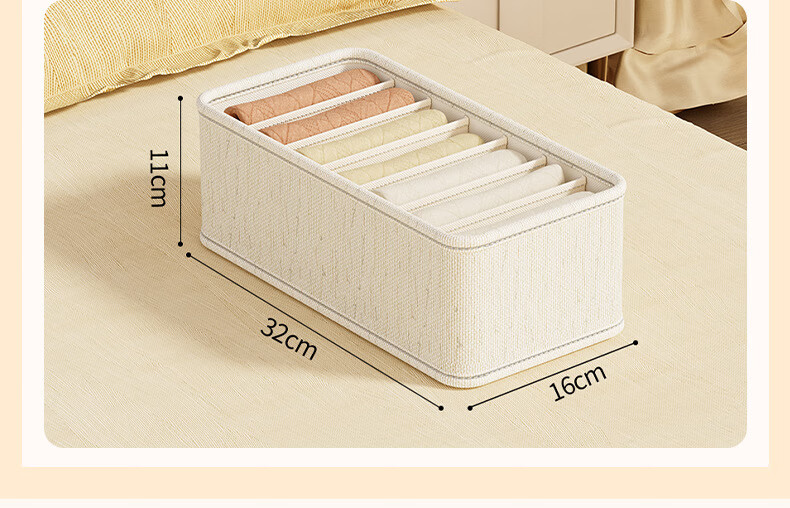 Shuranjia Tian Shan Jia Underwear Storage Box Bedroom Panty Organizer Multi-functional Dormitory Wardrobe Underwear Container 20 Compartments 11