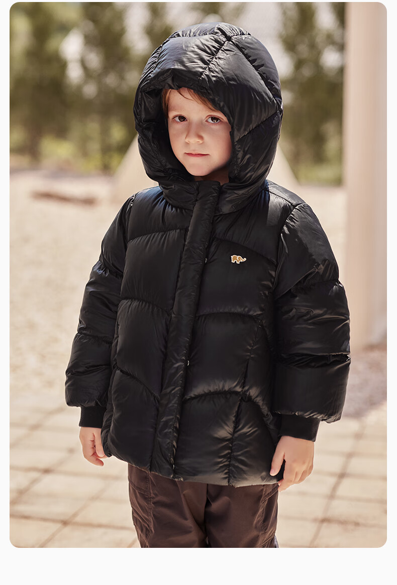 DAVE & BELLA Kids Goose Down Winter Waterproof Thickened Red Jacket Boys Girls Baby New Year Outfit 2