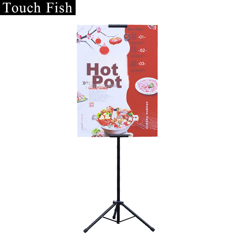 Touch Fish Adjustable Triangular Display Stand KT Board Advertising Poster Stand Wedding Photo Roll-Up Banner Hanging Picture Stand Standard Triangular Exhibition Stand