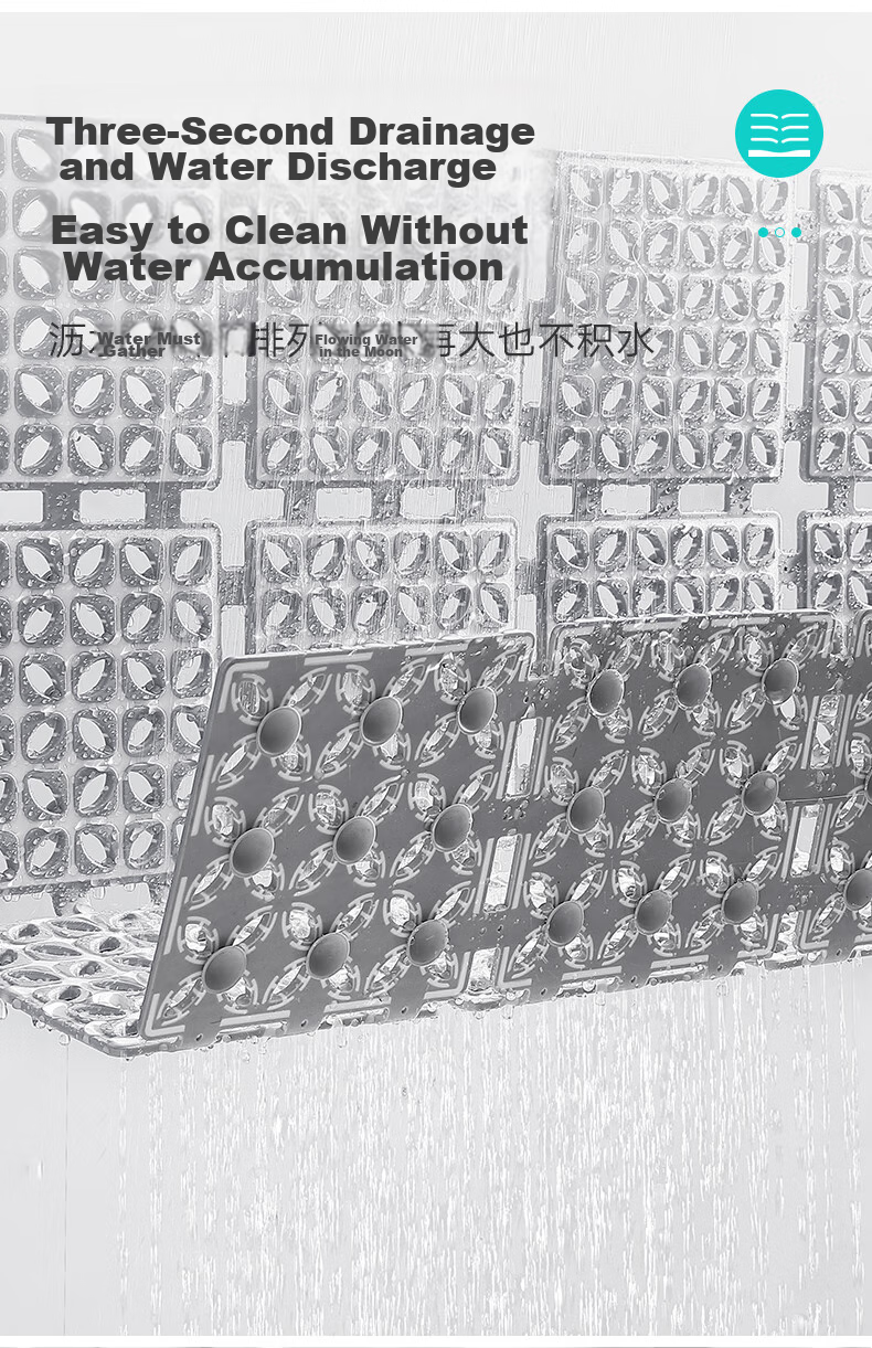 Dajiang TPE Bathroom Non-Slip Mat, Elderly Bathing Anti-Fall Floor Mat, Shower Room Bathroom Non-Slip Mat, 60x60cm 6