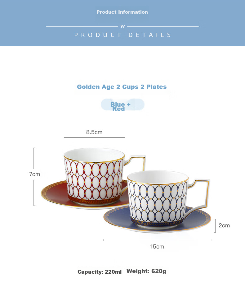 Wedgwood Mid-Autumn Festival Gift, Golden Powder Years Midnight Blue, 2 Cups And 2 Plates, Bone China Coffee Cups And Saucers, Afternoon Tea, Aesthetically Pleasing Coffee Cups 10