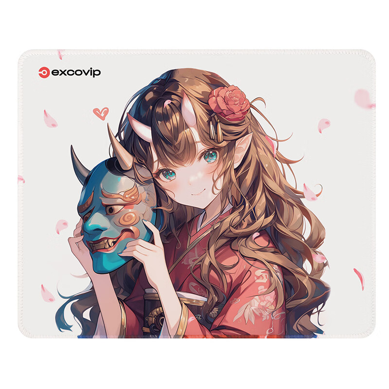 EXCO Guimian Xianji Mouse Pad, Small Cartoon Anime Desk Mat with Locking Edge, Office Gaming Computer Small Pad, Portable And Convenient, 0239