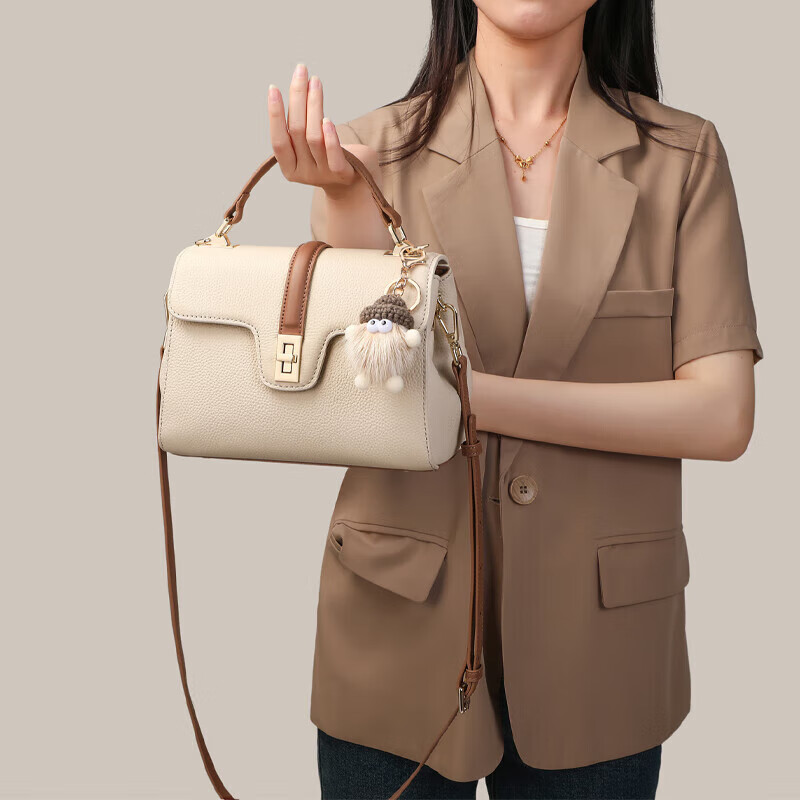 Aiqinghai Leather Handbag, Women's Crossbody And Tote Bag, Commuter Bag, Light Luxury Brand, Birthday And Mother's Day Gift, Practical Present for Mom