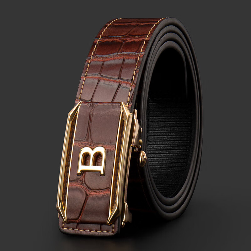 COW Men's Belt with Automatic Buckle, Genuine Leather Waistband for Young And Middle-Aged Men, Gift for Husband Or Father's Day, Model 919