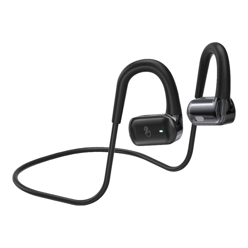 Newmine HM-50 Bluetooth Headphones, Bone Conduction Open-Style True Wireless Ear-Hook Sports Running Waterproof Ultra-Long Battery Life, Call Noise Reduction, Suitable for Apple Huawei, Black