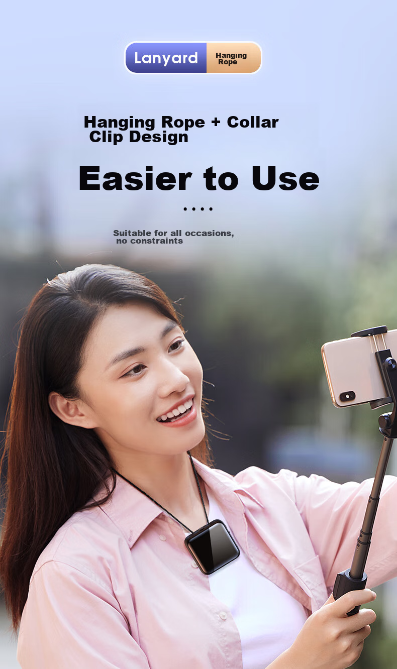 Haomuren Wireless Microphone Clip-On Mic, Dual-Channel Audio Recorder, TikTok Live Streaming Sound Card, Live Recording Equipment, Singing Noise Reduction Video Interview Microphone for Mobile Phone Camera And Computer 8