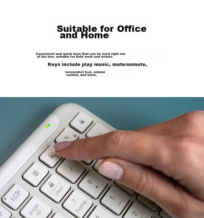 Logitech K950 Keyboard, Bluetooth Keyboard, Office Keyboard, Wireless Keyboard, Portable Ultra-Thin Keyboard, Premium Series, Three-Device Switching, White 5