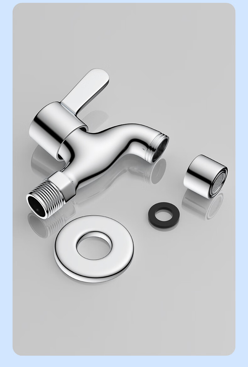 KEGOO Extended Mop Sink Faucet with Rotating Spout, Wall-Mounted Single Cold Water Tap for Bathroom, Balcony, Laundry Sink K220714 3
