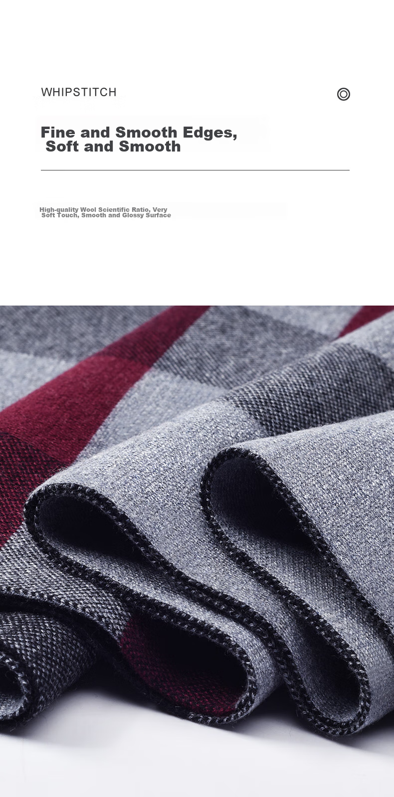 PLAYBOY Men's Autumn Winter Outdoor Warm Thick Scarf Birthday Gift for Husband Father Gift Box Set 6
