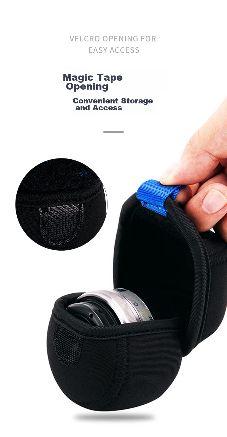 JJC Lens Bag, Storage Pouch Protective Tube, Suitable for Canon Nikon Sony Fuji Pentax Tamron DSLR Mirrorless Camera Lens Case/Tube Photography Waist Pack 3