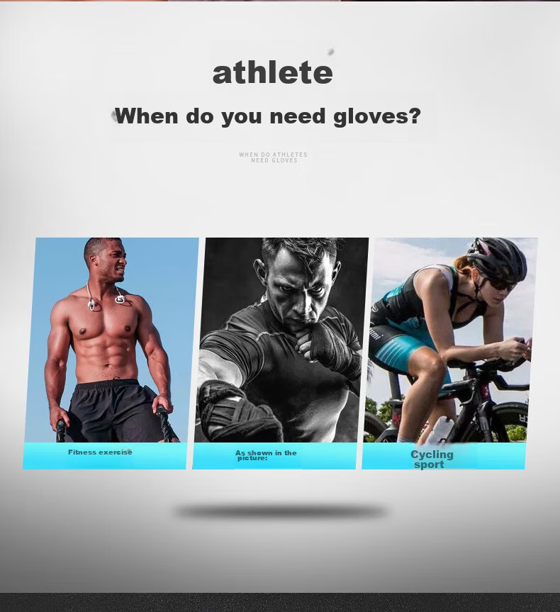 AIRPOP Fitness Gloves for Men And Women, Sports Cycling Barbell Pull-Up Training Equipment, Dumbbell Exercise Non-Slip Hiking 3