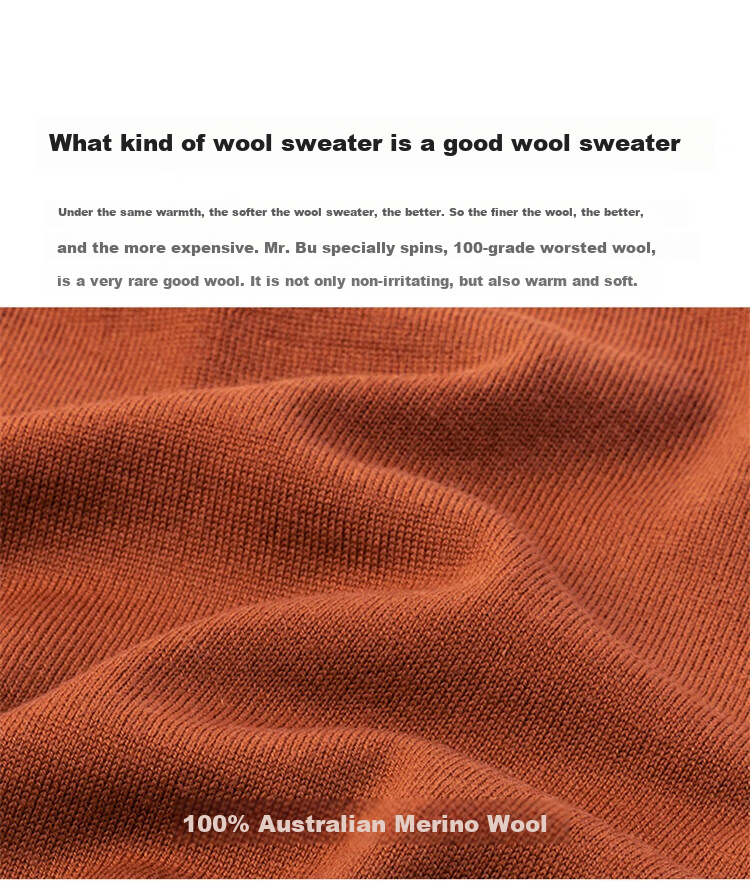 Mr. Bu Celebrity-Inspired Autumn And Winter Machine-Washable Pure Wool Sweater for Men, Piano Black, XL-180 22