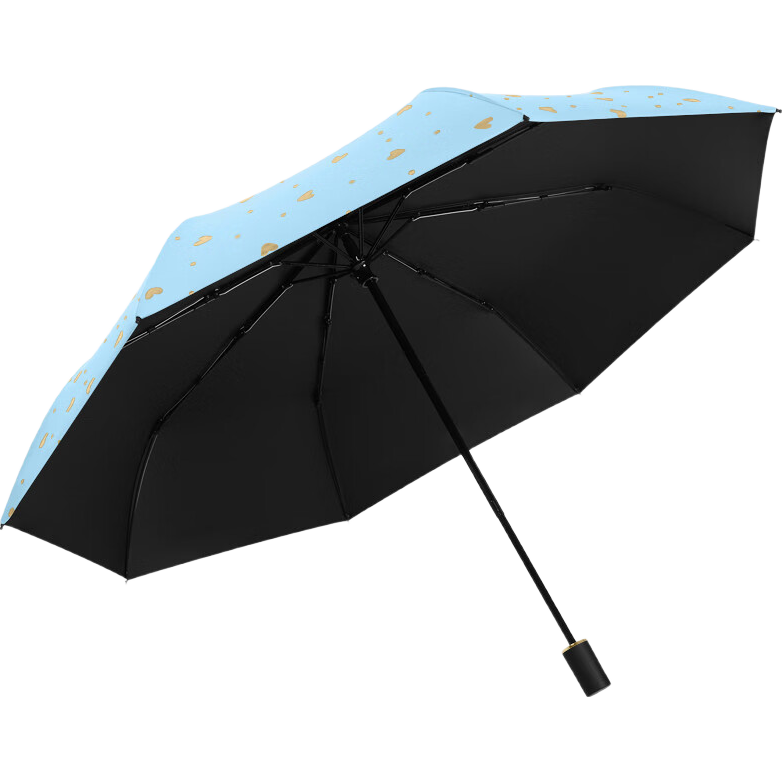 MAYDU Reverse Folding Umbrella, Dual-Use for Sun And Rain, Tri-Fold Sunshade, UV Protection, Women's Sun Umbrella, M3051 Gree