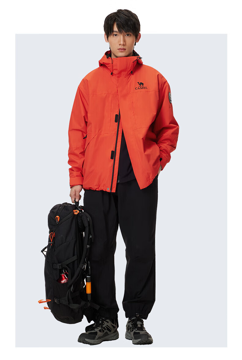 Camel [Wang Junkai Edition] Outdoor 3-in-1 Waterproof Mountaineering Jacket Unisex New Arrival 39