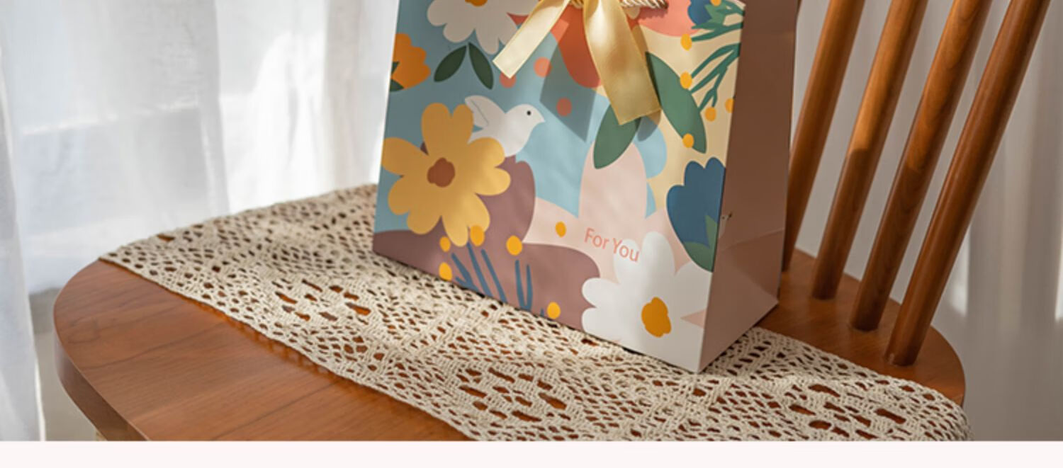 Fanyejia Chinese Gift Bags, Set of 4, Wedding Gifts, Large Capacity Handbags, National Style Mid-Autumn Festival Celebration Gift Boxes 7
