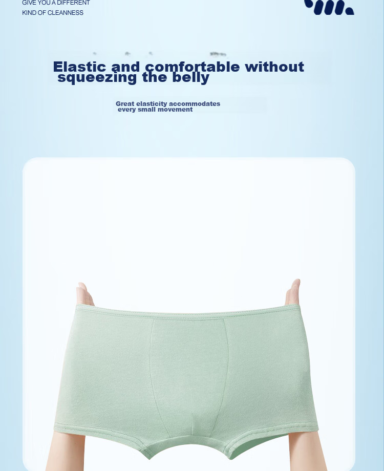 Xinqin Disposable Men's Underwear, Daily-Use, Pure Cotton, No-Wash Boxed, Starry Sky Series, Mid-Rise, XL Size, 5-Pack 28
