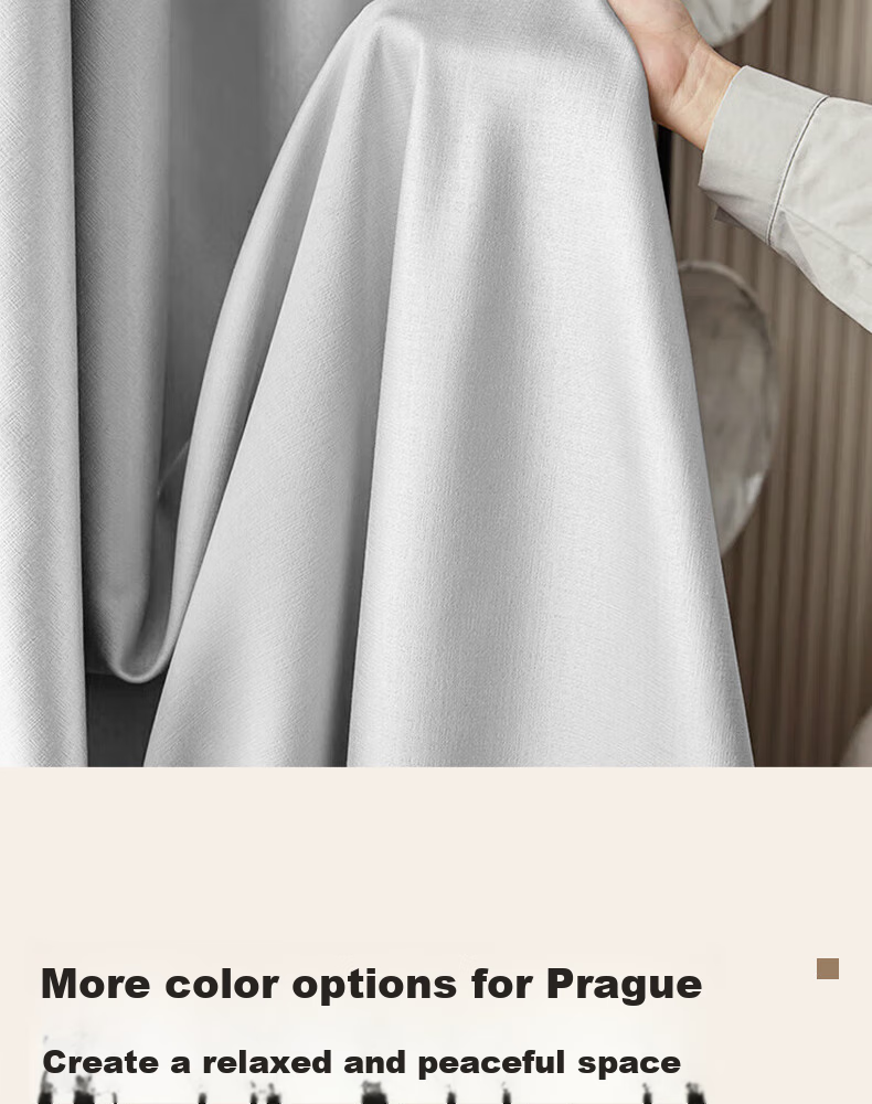 Mihua Curtains, Blackout Sun Protection Finished Fabric Curtains, Twilight Milk Tea Color, 3.0 Meters Wide * 2.7 Meters High, Single Panel 17