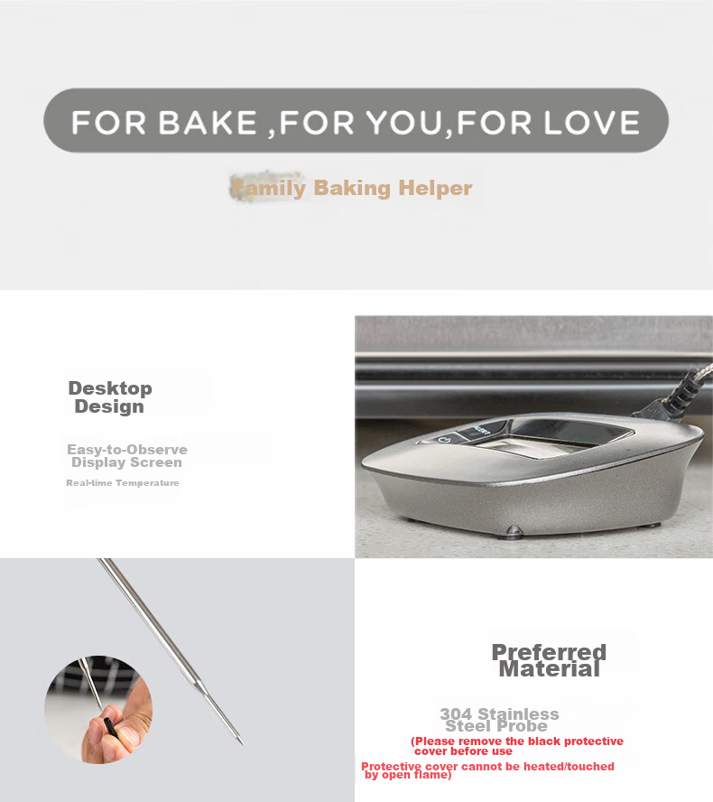 FOR BAKE Probe Oven Thermometer, Food Thermometer, Water Thermometer, Wire Steak Thermometer, Oil Thermometer, Electronic Thermometer 7
