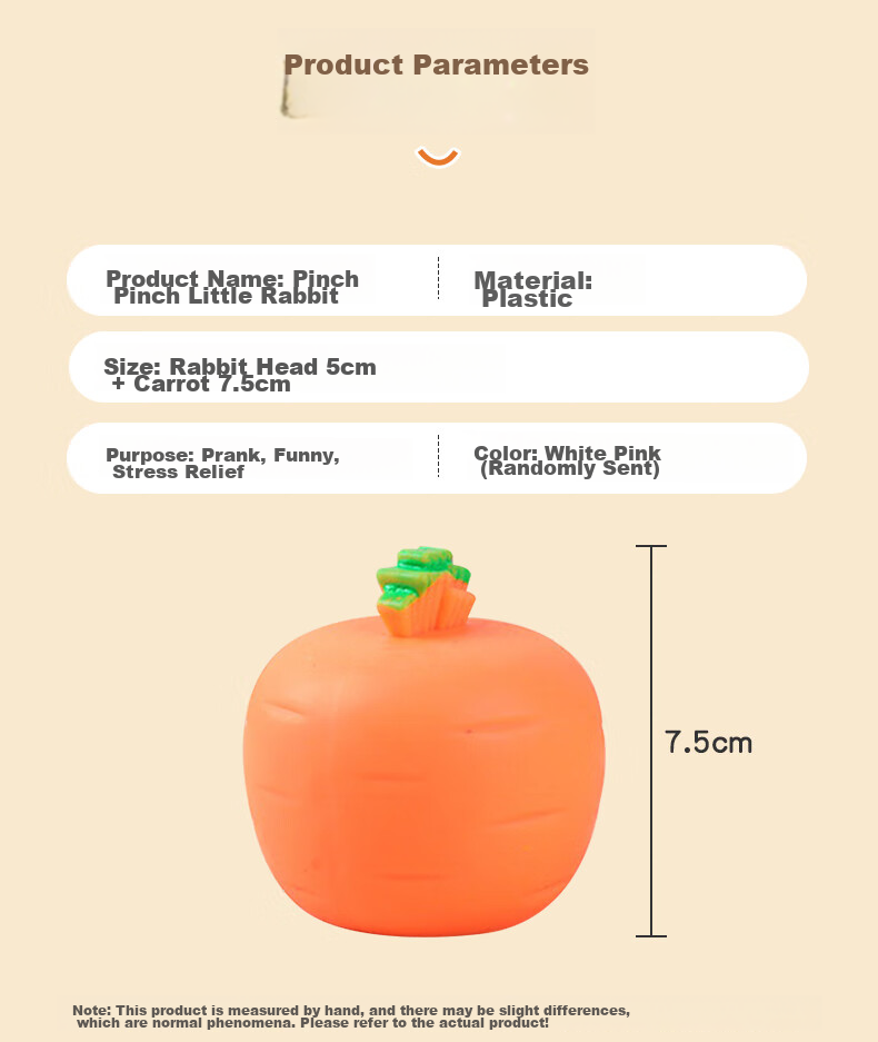 Huashimeng Squeeze Toy Rabbit, Stress Relief Ball, Creative Office And Children's Prank, Decompression Gadget 5