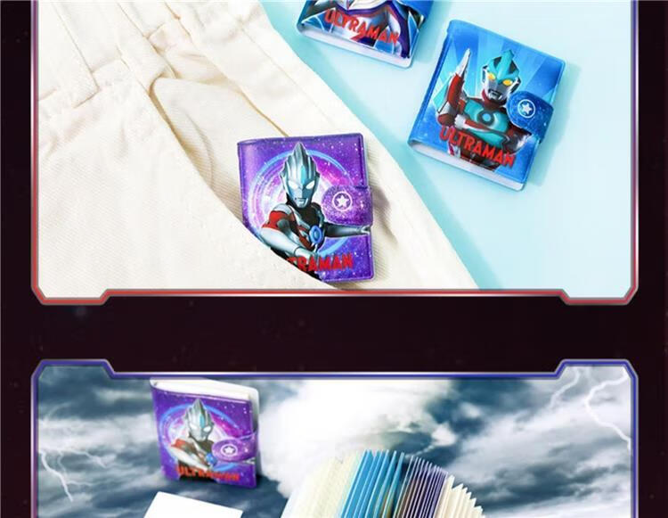 IiGEN Pocket Notebook for Boys, Ultraman Portable Mini Journal, Compact Vocabulary Book, Small Memo Pad, Notebook with Card Holder, Jide + Saiero YZ7013 17