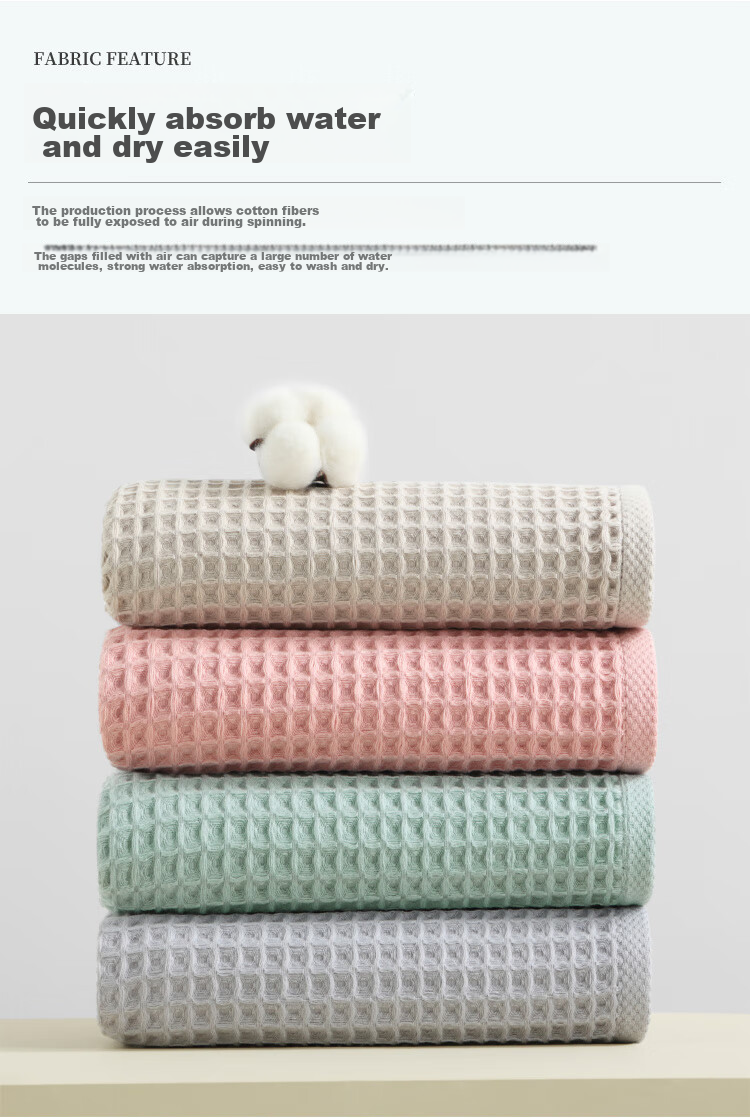 Xinya Towels, Pure Cotton Gauze, Adult Large Towels, 4 Pieces, Quick-Drying, Absorbent, Face Towels, Hair Drying And Bath Towels, 34×74cm 5
