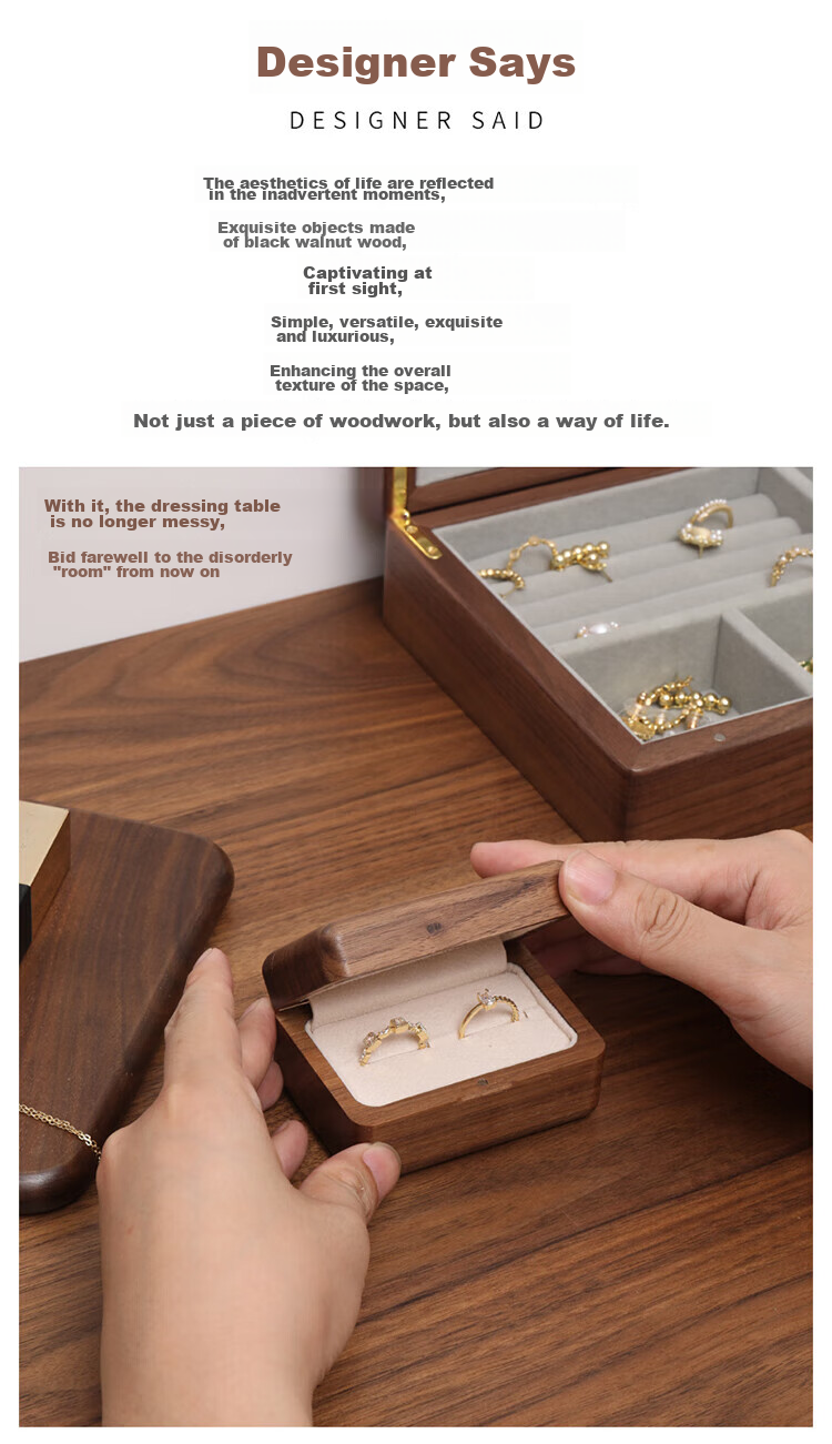 Fanyejia Vintage Jewelry Storage Box, High-Quality Cork, Compact And Portable, for Travel Earrings, Rings, Bracelets, Accessories, 520 Gift 17
