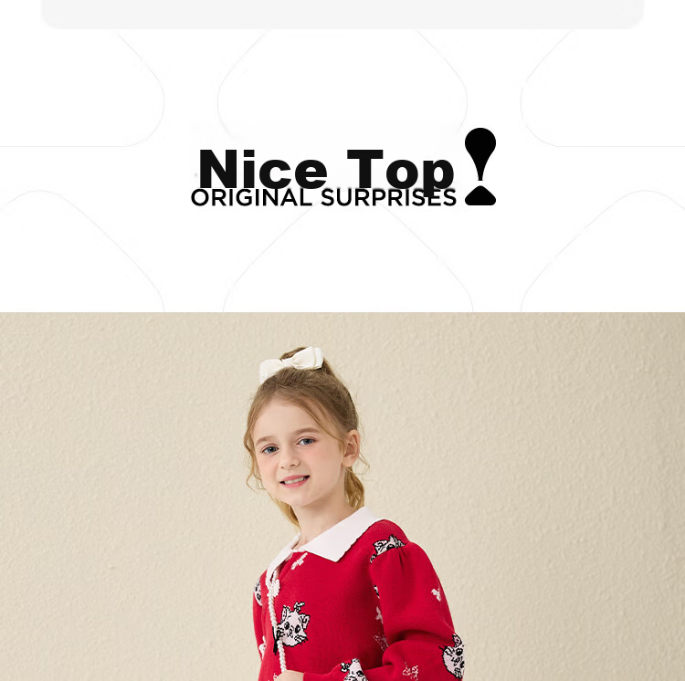 DISNEY Children's Girls' Outfit Set, Dress with Thick Sweater, Red New Year's Outfit, Winter 2023 DB331TE16, Bright Red, Size 110 29