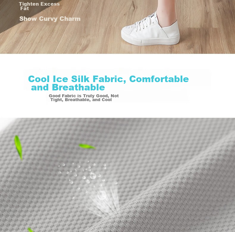 LangSha Ice Silk Leggings for Women, Lightweight Summer Elastic Seven-Point Pants, High-Waist Slimming Sun Protection Tight-Fitting Trousers for Outer Wear 6