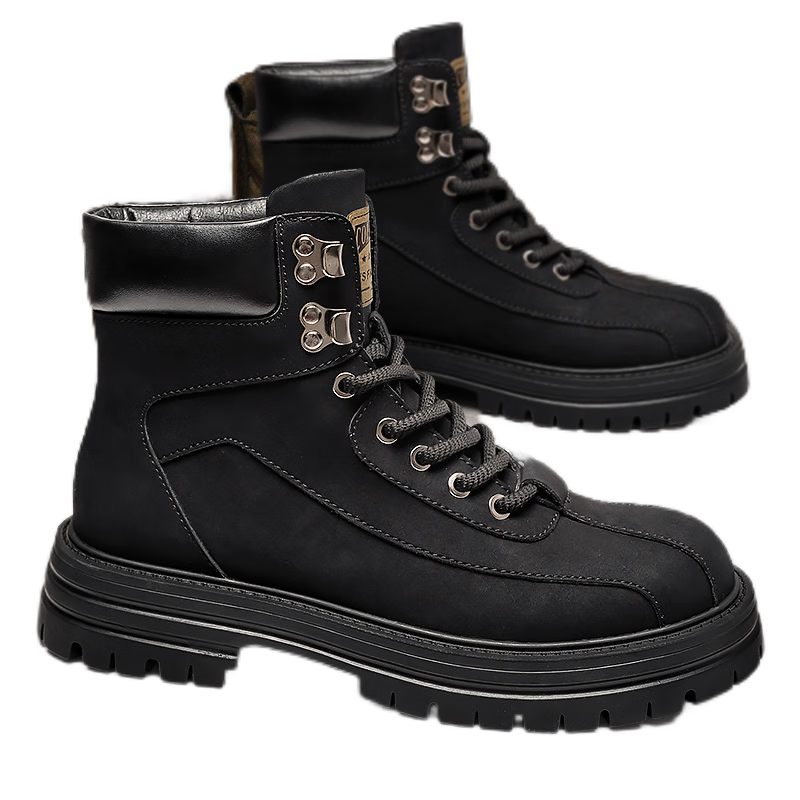 Bull Family Martin Boots Men Autumn Winter New British Style High-End Fashion Boots Thick Sole Work Boots Men