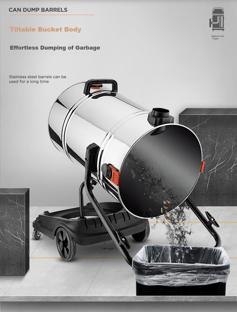 Jienuo 3200W Commercial Industrial High-Suction Vacuum Cleaner for Workshop And Factory, Powerful Wet And Dry Dual-Use Dust Removal Machine with 70L Large Capacity JN309 Floor Brush Deluxe Model 13