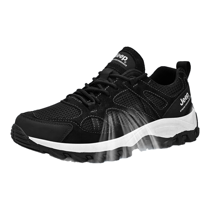 JEEP Hiking Shoes for Men, Outdoor Sports Shoes, Breathable Casual Running Shoes, Non-Slip Wear-Resistant Off-Road Mountain Climbing Shoes for Men 1228