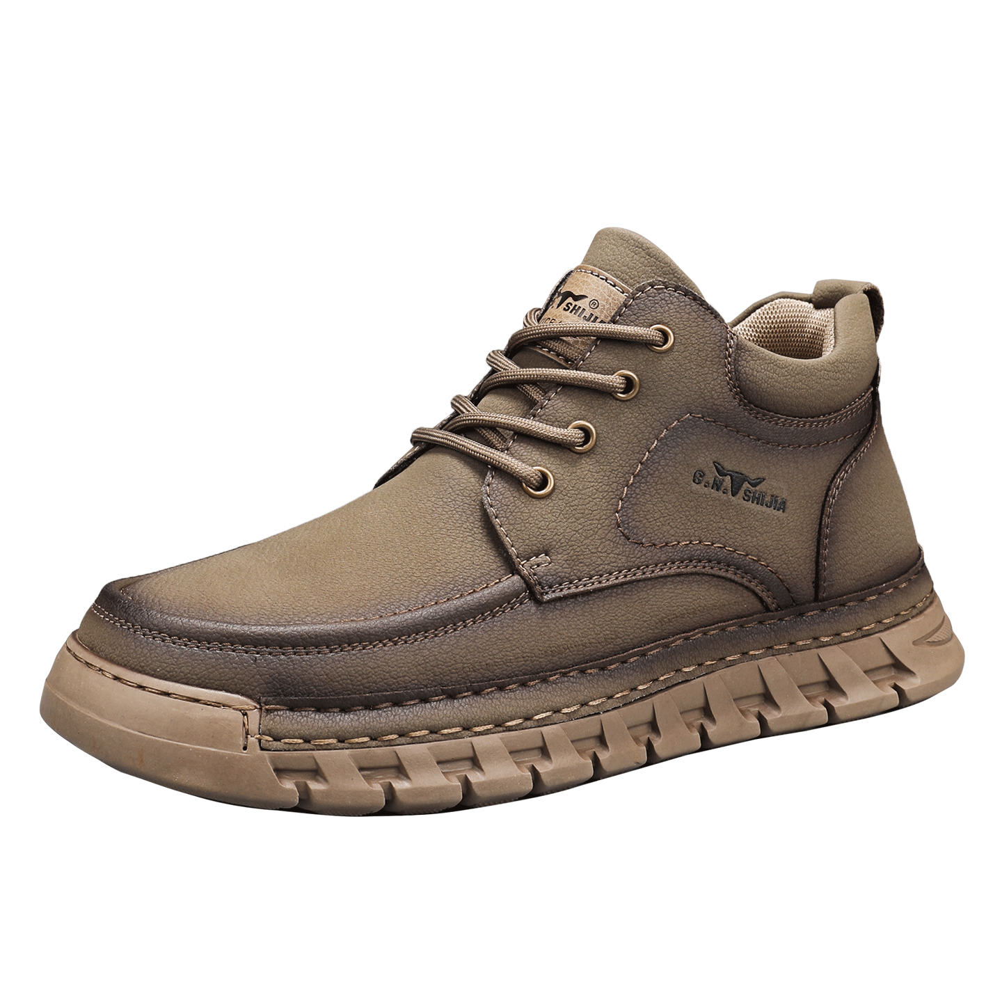Bull Family Big Head Martin Boots Men Autumn Winter New British Retro Mallard Work Boots Outdoor High Top Sneakers Men