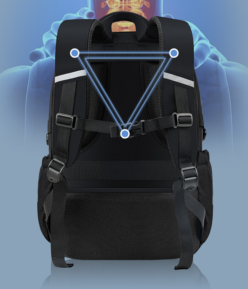 SNOOPY Backpack for Middle School Boys And College Students, Large Capacity Multifunctional Laptop Bag Travel Backpack, Blue 35L 16