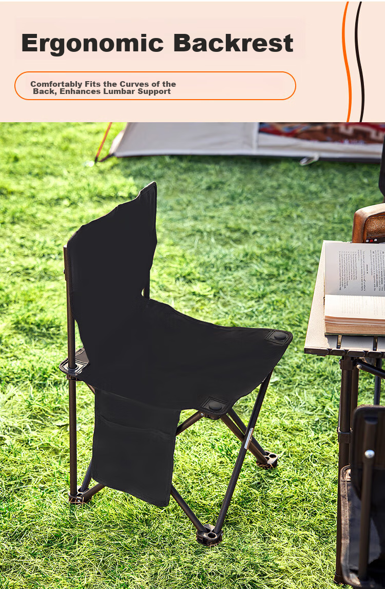 Geshu Outdoor Folding Chair, Camping Chair, Moon Chair Portable, Beach Chair Fishing Stool, Picnic Chair, Sketching Chair 12