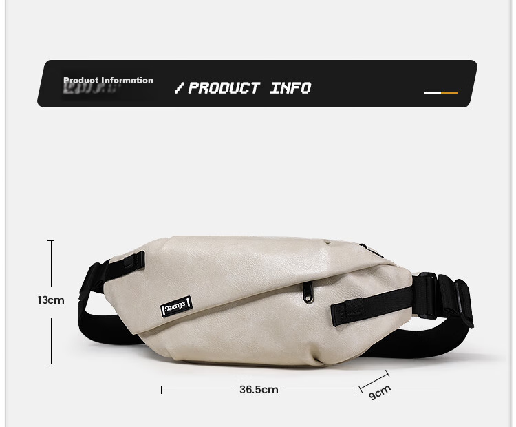 Slazenger Trendy Crossbody Bag for Men with Magnetic Buckle, Chest Pack, Waist Pack, Large Capacity Shoulder Bag, Sports Phone Bag, Small Purse 5